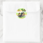 Sticker Rond Black Labrador et Green (Sac)