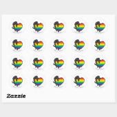 Sticker Rond Black Labrador Rainbow Pride (Feuille)