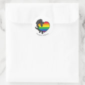 Sticker Rond Black Labrador Rainbow Pride (Sac)
