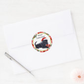 Sticker Rond Black Labrador Retriever Christmas Snowflo (Enveloppe)