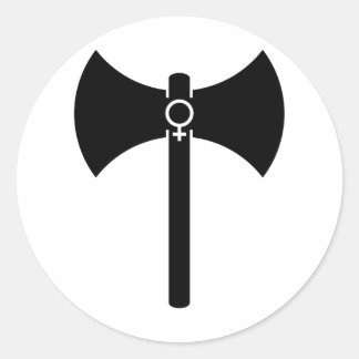 Sticker Rond Black Labrys