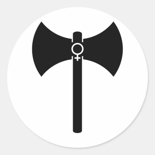 Sticker Rond Black Labrys (Devant)