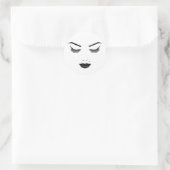 Sticker Rond Black Lips maquillage visage sourcils lèvres glam  (Sac)
