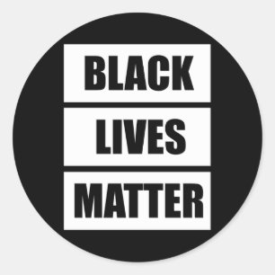 Sticker Rond Black Lives - Manifestation de sensibilisation Jus