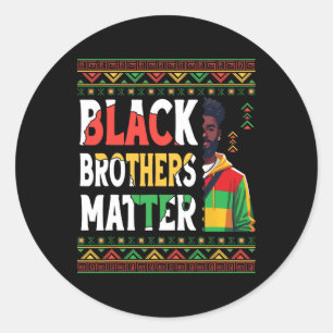 Sticker Rond Black Man Black Brothers Problème African Pride Ra