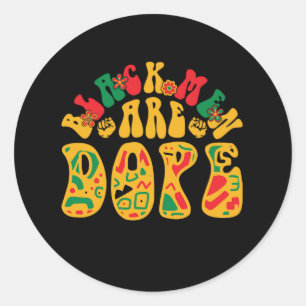 Sticker Rond black_men_are_dope_02