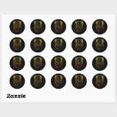 Sticker Rond Black Mona Lisa Afro African Melanin Black History (Feuille)
