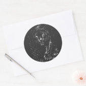 Sticker Rond Black Panther — par BurnsInHell (Enveloppe)