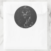 Sticker Rond Black Panther — par BurnsInHell (Sac)