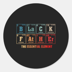 Sticker Rond Black Père Essential Elet Fête des pères Black Pap