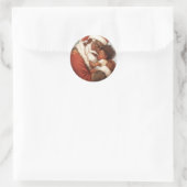 Sticker Rond Black Père Noël Tender Joy (Sac)