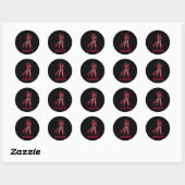 Sticker Rond Black Queen Melanin Burgundy Ribbon Sickcell Aw (Feuille)