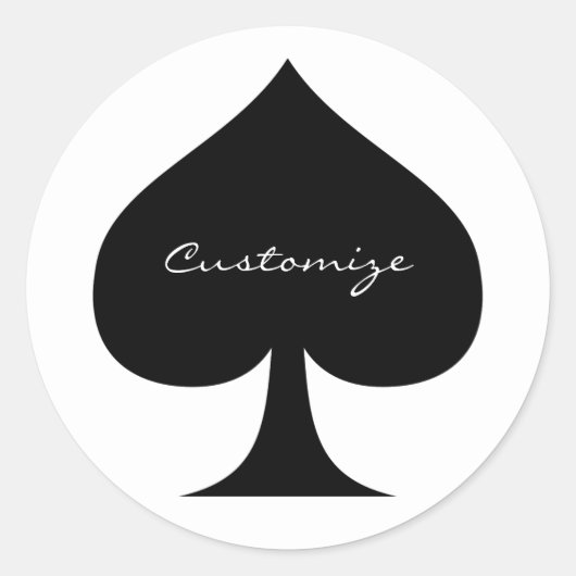 Sticker Rond Black Queen of Spades (Devant)