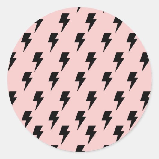 Sticker Rond Black Rose Lightning Y2K Indie Bold Expression (Devant)