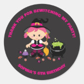 Sticker Rond Black Rose mignonne fille Halloween Anniversaire s (Devant)