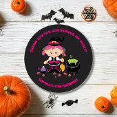 Sticker Rond Black Rose mignonne fille Halloween Anniversaire s
