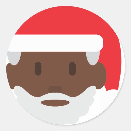 Sticker Rond black santa claus emoji (Devant)