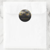 Sticker Rond Black Shadows & Fête Empreinte de léopard Favorise (Sac)