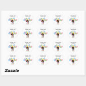 Sticker Rond Black Tan Cavalier King Charles Spaniel Anniversai (Feuille)