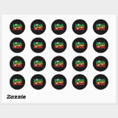 Sticker Rond Black Teachers Magic History Mois Junetdix Mela (Feuille)
