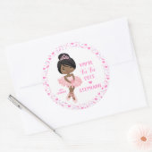 Sticker Rond Black Tu Cute Ballerina (Enveloppe)