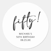 Sticker Rond Black & White Quarty 50e anniversaire (Devant)