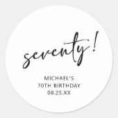 Sticker Rond Black & White Quarty 70e anniversaire (Devant)