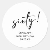 Sticker Rond Black & White Trente 60e anniversaire (Devant)