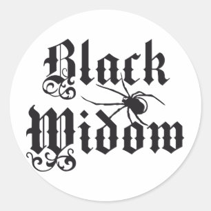 Sticker Rond Black widov