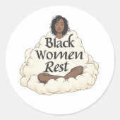 Sticker Rond Black Women Rest (Devant)