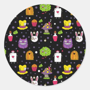 Sticker Rond Black Wonderland