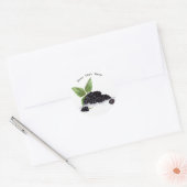 Sticker Rond Blackberries fruits aquarelle baies ferments alime (Enveloppe)
