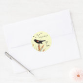 Sticker Rond Blackbird, Ce livre appartient à Bookplate (Enveloppe)