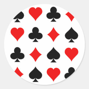 Sticker Rond Blackjack / Costume de carte de poker : Vector Art