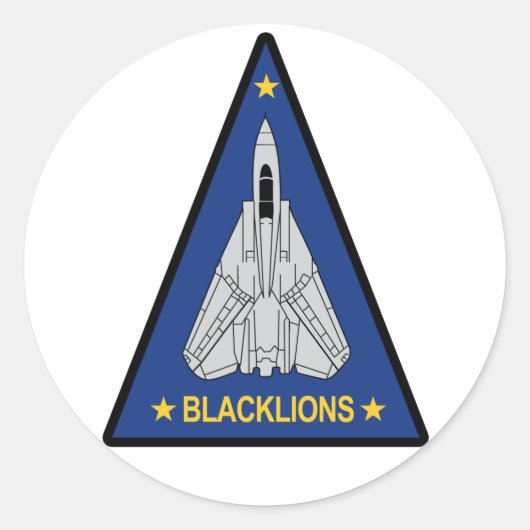 Sticker Rond Blacklions VF-213 (Devant)