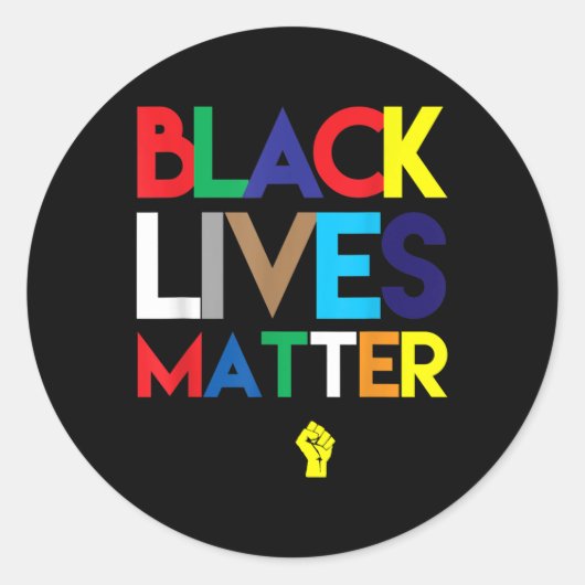 Sticker Rond #blacklives (Devant)