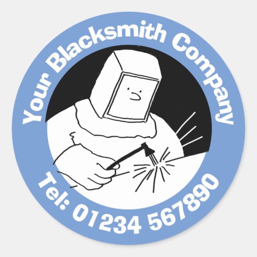 Sticker Rond Blacksmiths, Welders et Fabricants d'acier (Devant)
