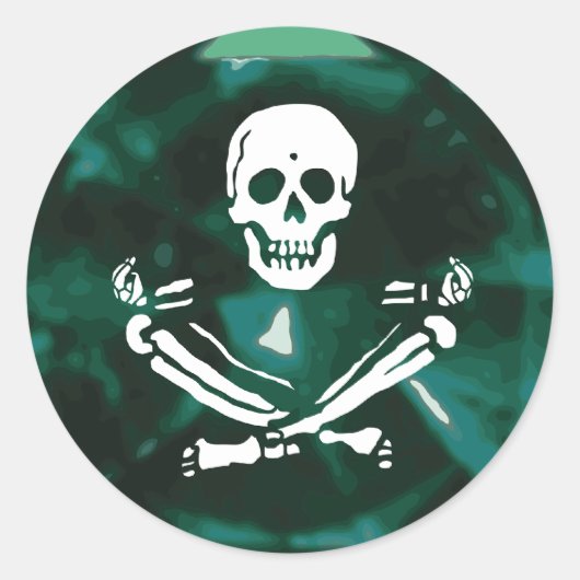 Sticker Rond BlackStitch-Emerald (Devant)