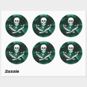 Sticker Rond BlackStitch-Emerald (Feuille)