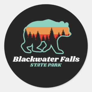 Sticker Rond Blackwater Falls State Park West Virginia Bear