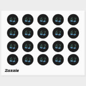 Sticker Rond Blague 67 Numéro Meme Réplication ADN Science Molé (Feuille)