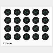 Sticker Rond Blague 67 Numéro Mème Réplication ADN Science Molé (Feuille)