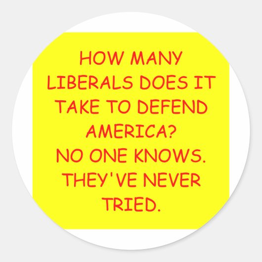 Sticker Rond blague anti-obama anti-libérale (Devant)