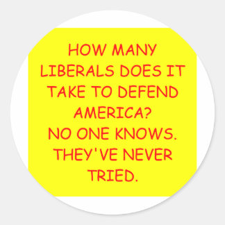 Sticker Rond blague anti-obama anti-libérale