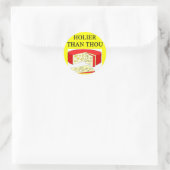 Sticker Rond blague au fromage de swiss than you (Sac)