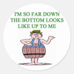 Sticker Rond blague de récession