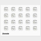 Sticker Rond Blague dentaire drôle Tooth-gether (Feuille)