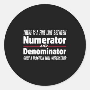 Sticker Rond Blague drôle de professeur de mathématiques Hommes