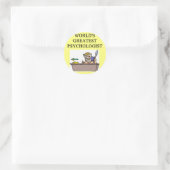 Sticker Rond blague psychologue psychologue (Sac)