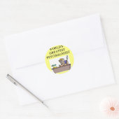 Sticker Rond blague psychologue psychologue (Enveloppe)